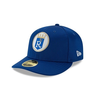 Blue Kansas City Royals Hat - New Era MLB Clubhouse Collection Low Profile 59FIFTY Fitted Caps USA8023495